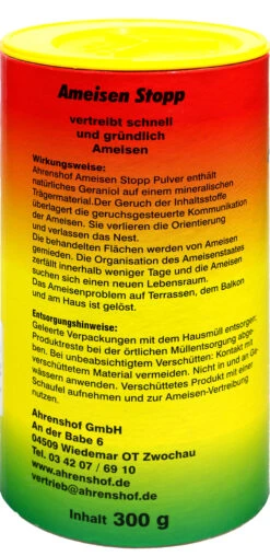 Ahrenshof Ameisen Stopp - 0,3 Kg -Deutschland Pflegoria Verkaufs-Shop Ameisen20Stopp 35220 H02
