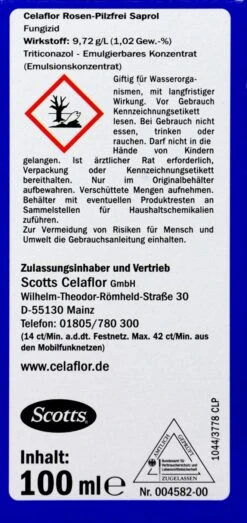 Celaflor Rosen-Pilzfrei Saprol - 100 Ml 6 Celaflor Rosen-Pilzfrei Saprol - 100 Ml -Deutschland Pflegoria Verkaufs-Shop Celaflor20Rosenpilzfrei20Saprol 32126 R01