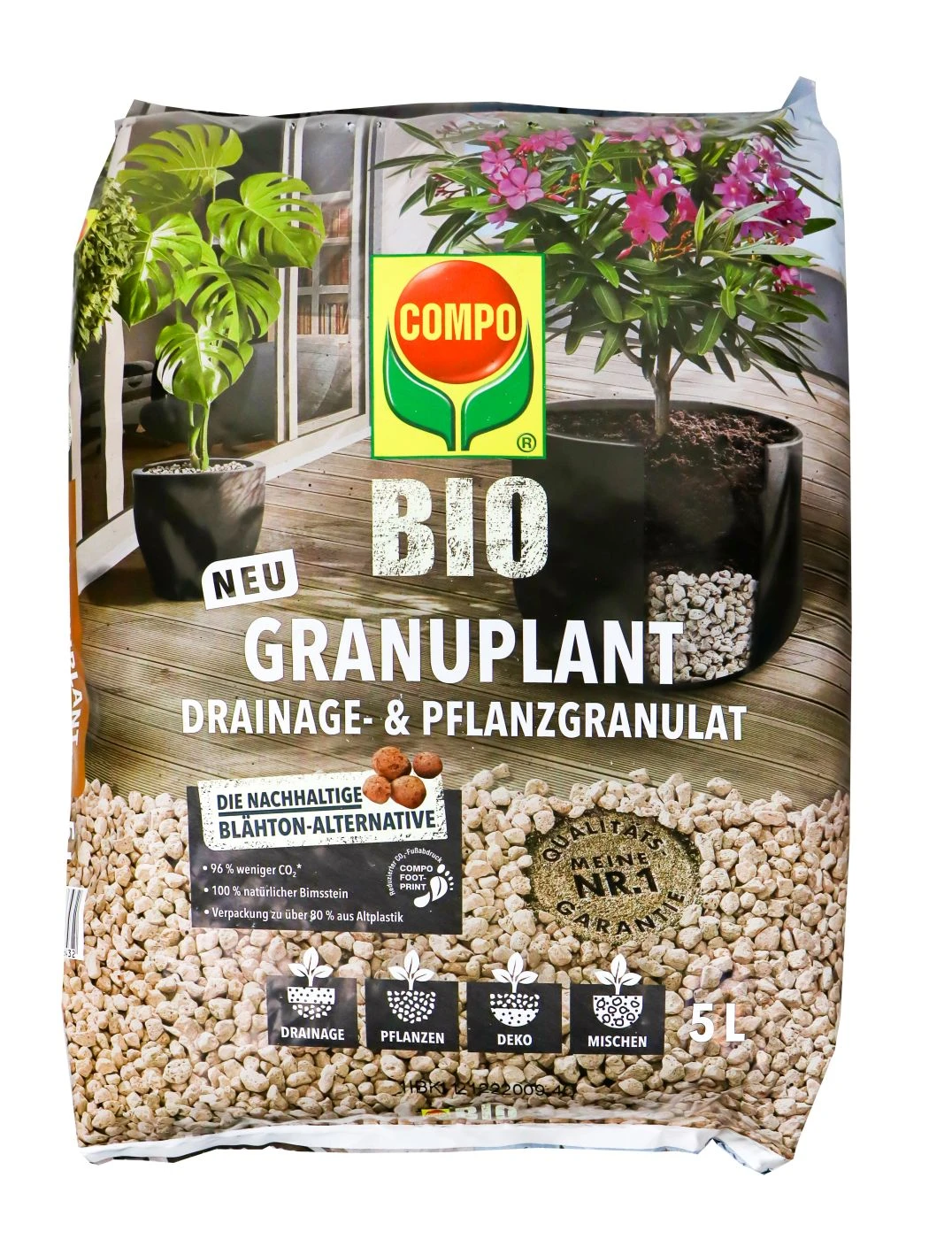 Compo Bio Granuplant Drainage & Pflanzengranulat - 5 L 1 Compo Bio Granuplant Drainage & Pflanzengranulat - 5 L