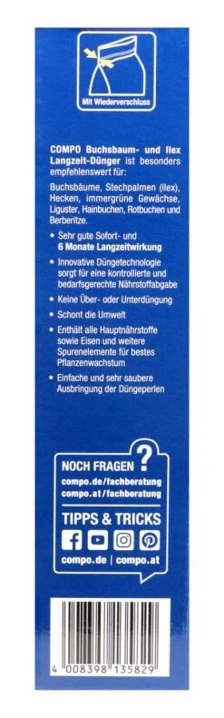 Compo Buchsbaum Langzeit-Dünger - 0,85 Kg -Deutschland Pflegoria Verkaufs-Shop Compo20Buchsbaumduenger 31809 L01