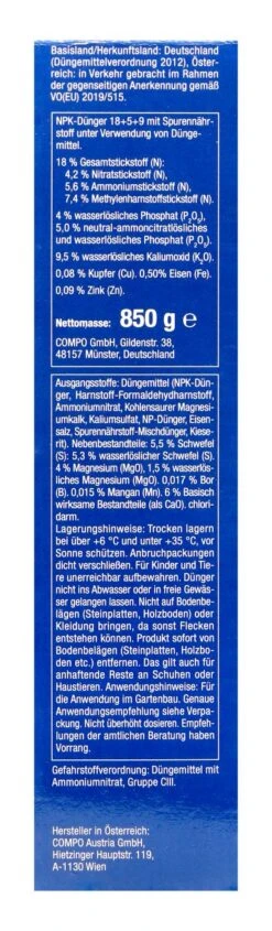 Compo Buchsbaum Langzeit-Dünger - 0,85 Kg -Deutschland Pflegoria Verkaufs-Shop Compo20Buchsbaumduenger 31809 R01