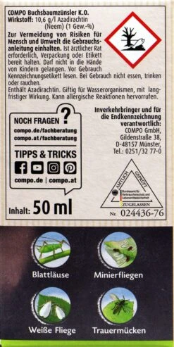 Compo Buchsbaumzünsler K.O. - 50 Ml -Deutschland Pflegoria Verkaufs-Shop Compo20Buchsbaumzuensler20K.O. 31251 R01