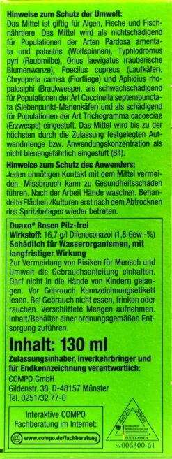 Compo Duaxo Rosen-Pilz-frei - 130 Ml -Deutschland Pflegoria Verkaufs-Shop Compo20Duaxo20Rosen20Pilz frei 31340 L01
