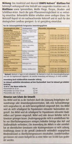 Compo Nativert Blattlaus-frei - 0,5 L -Deutschland Pflegoria Verkaufs-Shop Compo20Nativert20Blattlausfrei 33812 H01