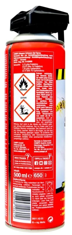 Compo Wespen Schaum-Gel Spray - 0,5 L -Deutschland Pflegoria Verkaufs-Shop Compo20Wespenspray 31726 H02