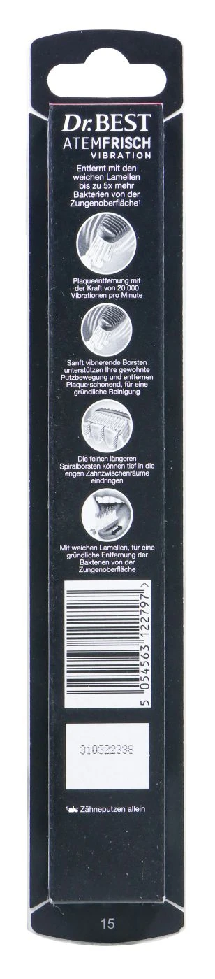 Dr. Best Zahnbürste Vibration Atemfrisch - Mittel 2 Dr. Best Zahnbürste Vibration Atemfrisch - Mittel – Bild 2