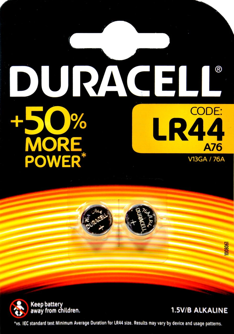 Duracell LR 44 - 1,5 V - 2 Stück 1 Duracell LR 44 - 1,5 V - 2 Stück