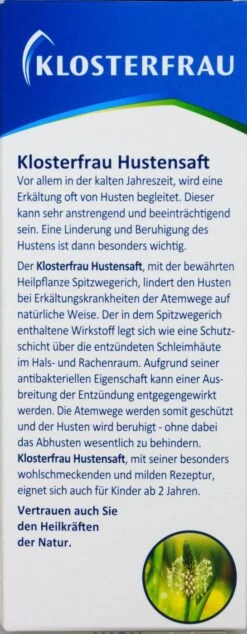 Klosterfrau Hustensaft - 200 Ml -Deutschland Pflegoria Verkaufs-Shop Klosterfrau20Hustensaft 04256 H01