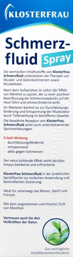 Klosterfrau Schmerzfluid Gelenkspray - 150 Ml -Deutschland Pflegoria Verkaufs-Shop Klosterfrau20Schmerzfluid20Gelenkspray 73315 H01