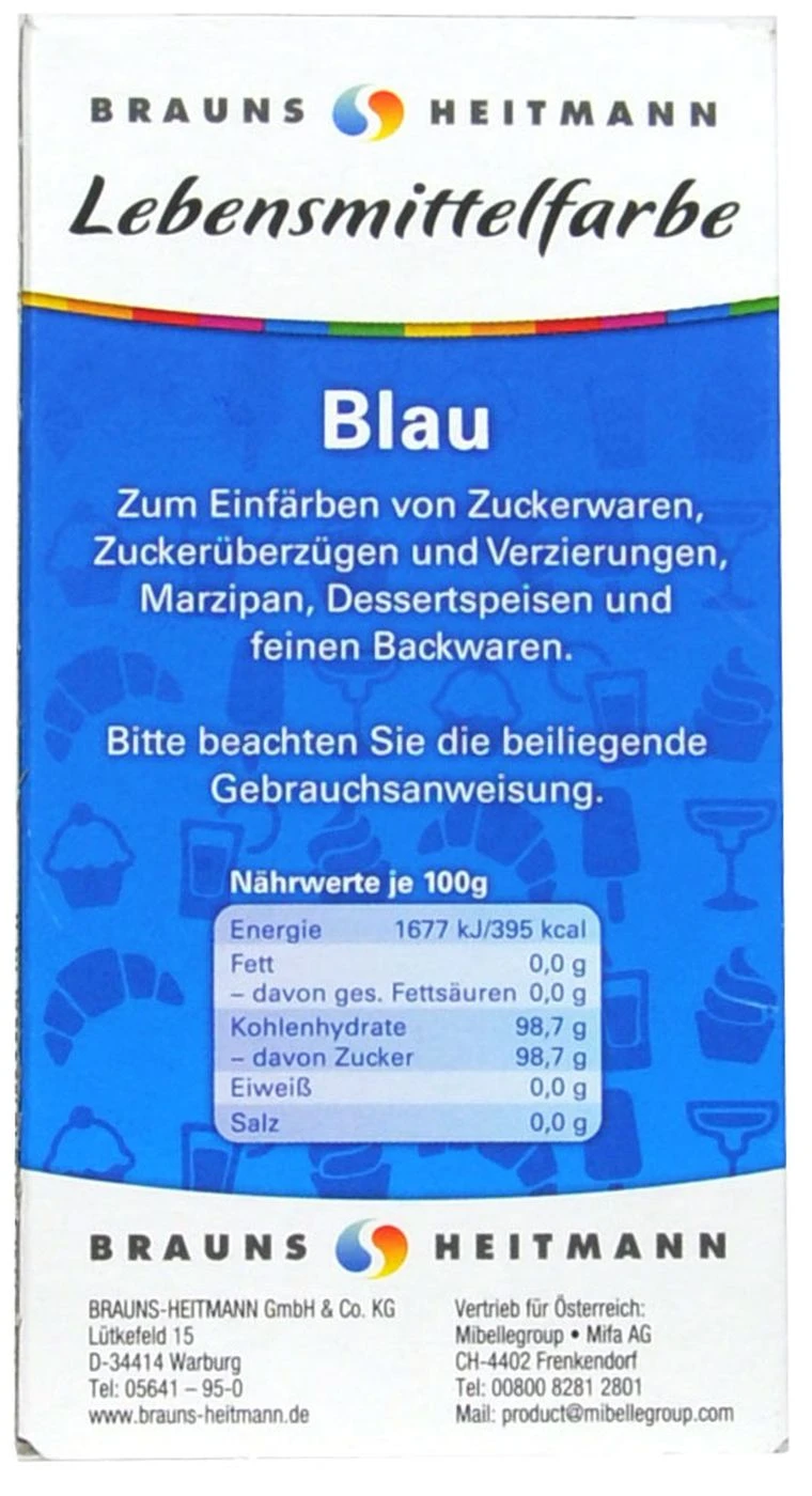 Lebensmittelfarbe Blau - 2 X 4 G 2 Lebensmittelfarbe Blau - 2 X 4 G – Bild 2