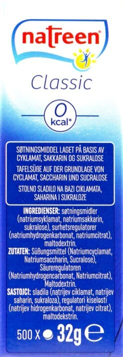 Natreen Classic Süßstoff - 500 Stück - 32 G -Deutschland Pflegoria Verkaufs-Shop Natreen20Classic20Suessstoff 17508 L01