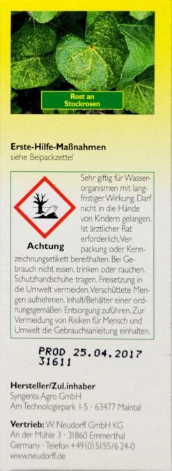 Neudorff Fungisan Rosen-Pilzfrei - 16 Ml -Deutschland Pflegoria Verkaufs-Shop Neudorff20Fungisan20Rosen 20und20Gemuese20Pilzfrei 32724 R01