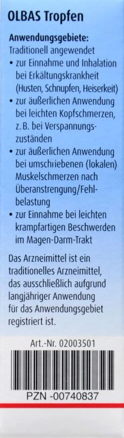 Olbas Tropfen - 12 Ml -Deutschland Pflegoria Verkaufs-Shop Olbas20Tropfen 19190 L01