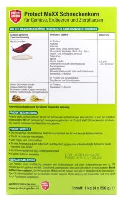 Protect Garden Schneckenkorn Protect Maxx - 1 Kg -Deutschland Pflegoria Verkaufs-Shop Protect20Garden20Schneckenkorn20Protect20MaXX 34121 H01
