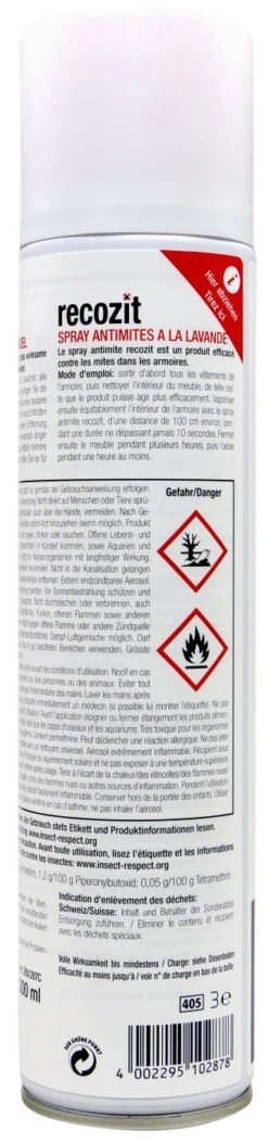 Recozit Mottenspray Lavendel - 0,3 L -Deutschland Pflegoria Verkaufs-Shop Recozit20Motten20Spray20Lavendel 37529 H02