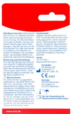SOS Mund-Heilgel Bei Entzündung Der Mundschleimhaut - 15 Ml -Deutschland Pflegoria Verkaufs-Shop SOS20Mund Heilgel20Bei20Entzuendung20der20Mundschleimhaut 19232 H01