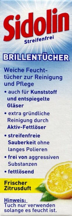 Deutschland Pflegoria Verkaufs-Shop -Deutschland Pflegoria Verkaufs-Shop Sidolin20Brillenputztuch 24810 R01
