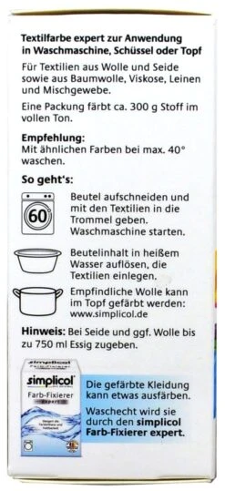 Simplicol Expert Delfin-Grau Textilfarbe - 1717 - 150 G -Deutschland Pflegoria Verkaufs-Shop Simplicol20Expert20Delfin Grau20Textilfarbe 27120 L01