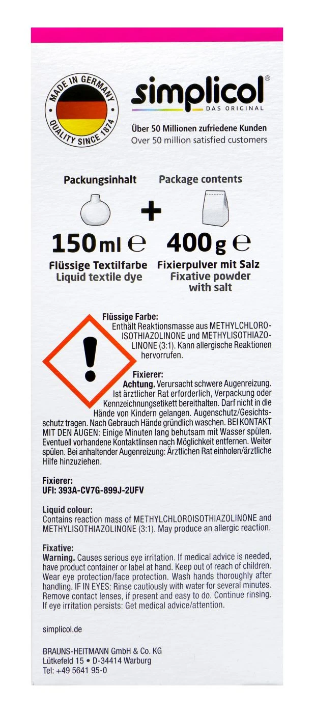 Simplicol Intensiv Pink-Berry Textilfarbe - 1027620 2 Simplicol Intensiv Pink-Berry Textilfarbe - 1027620 – Bild 2