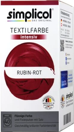 Simplicol Intensiv Rubin-Rot Textilfarbe - 1804