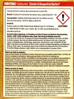 Naturen Bio Zünsler & Raupenfrei XenTari - 20 G -Deutschland Pflegoria Verkaufs-Shop Substral20Naturen20Zuensler20und20Raupenfrei20XenTari 32501 H01