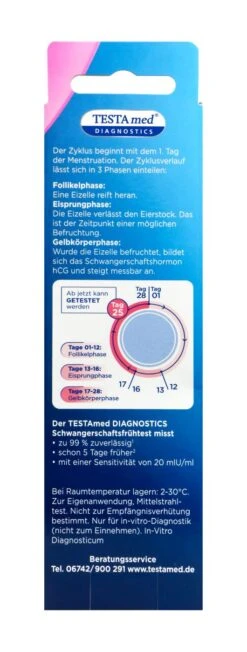 Testamed Schwangerschaftstest - 1 Stück -Deutschland Pflegoria Verkaufs-Shop Testamed20Schwangerschaftstest 66436 H01